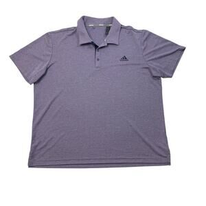 Adidas Polo Shirt Mens XL Extra Large Amethyst Purple Heather Performance Golf
